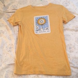 Yellow tarot card top from aeropostale